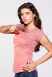 Blusa para lactancia open neck en color palo de rosa | Tela Brushed | Coco Maternity