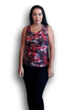 Blusa para lactancia tirante ancho tye die rojo Coco Maternity