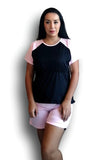 Conjunto de pijama Short rosa y negro (blushed) Coco Maternity
