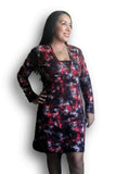 Vestido lactancia y embarazo clásico tiedye rojo/negro Coco Maternity