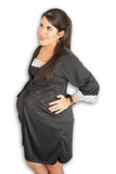 Set bata camisón para lactancia y embarazo color Negro Coco Maternity