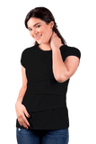 Blusa para lactancia olanes Black (Algodón)