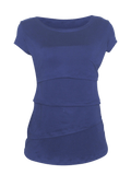 Blusa para lactancia olanes Azul Rey (Brushed)