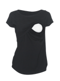 Blusa para lactancia olanes Black (Algodón)