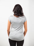 Blusa para lactancia open neck color gris jaspe Tela Viscosa