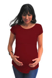 Blusa para lactancia Open color vino tela Algodón | Coco Maternity