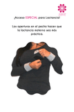 Conjunto de pijama manga larga gris oxford con lunares (algodón) Coco Maternity