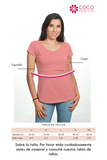 Blusa para lactancia open neck color palo de rosa ALGODON