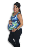 Blusa para lactancia tirante ancho tye die verde Coco Maternity