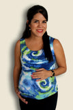 Blusa para lactancia tirante ancho tye die verde Coco Maternity