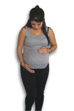 Blusa para lactancia tirante ancho color Gris jaspe Coco Maternity