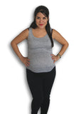 Blusa para lactancia tirante ancho color Gris jaspe Coco Maternity