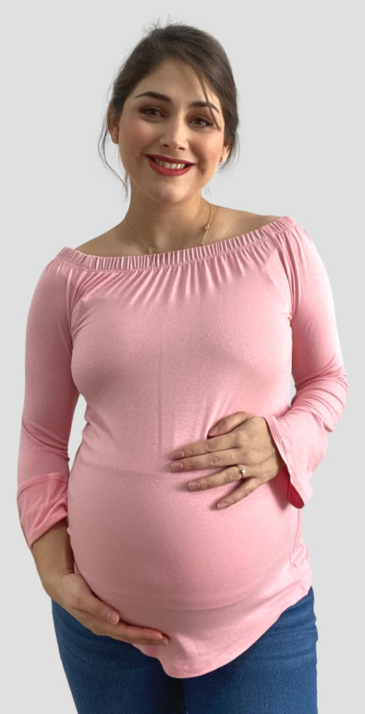 Blusa de embarazo manga campana Rosa