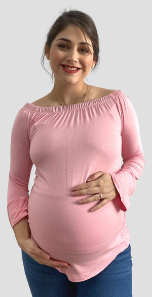 Blusa de embarazo manga campana Rosa