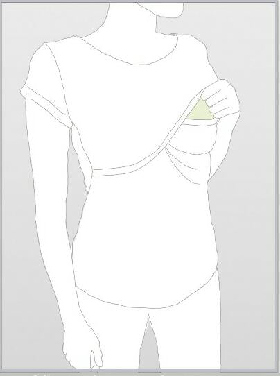 Blusa para lactancia open neck color blanco hueso (Brushed)