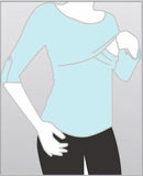 Blusa para lactancia manga larga con botón color Azul Rey (Brushed)