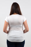 Blusa para embarazo basic color blanca estampado Love